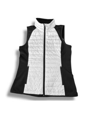 Eddie Bauer Emberlite Hybrid Vest White Black Stretch 100g Thermafill Women’s S